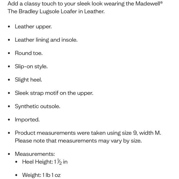 Madewell Bradley Lugsole Loafer Cherry Size 9.5 - Picture 10 of 11